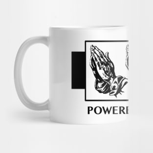 Powered By Prayer (Black) Mug